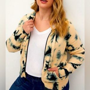 Plush Cardigan Hooded Raglan Sweater